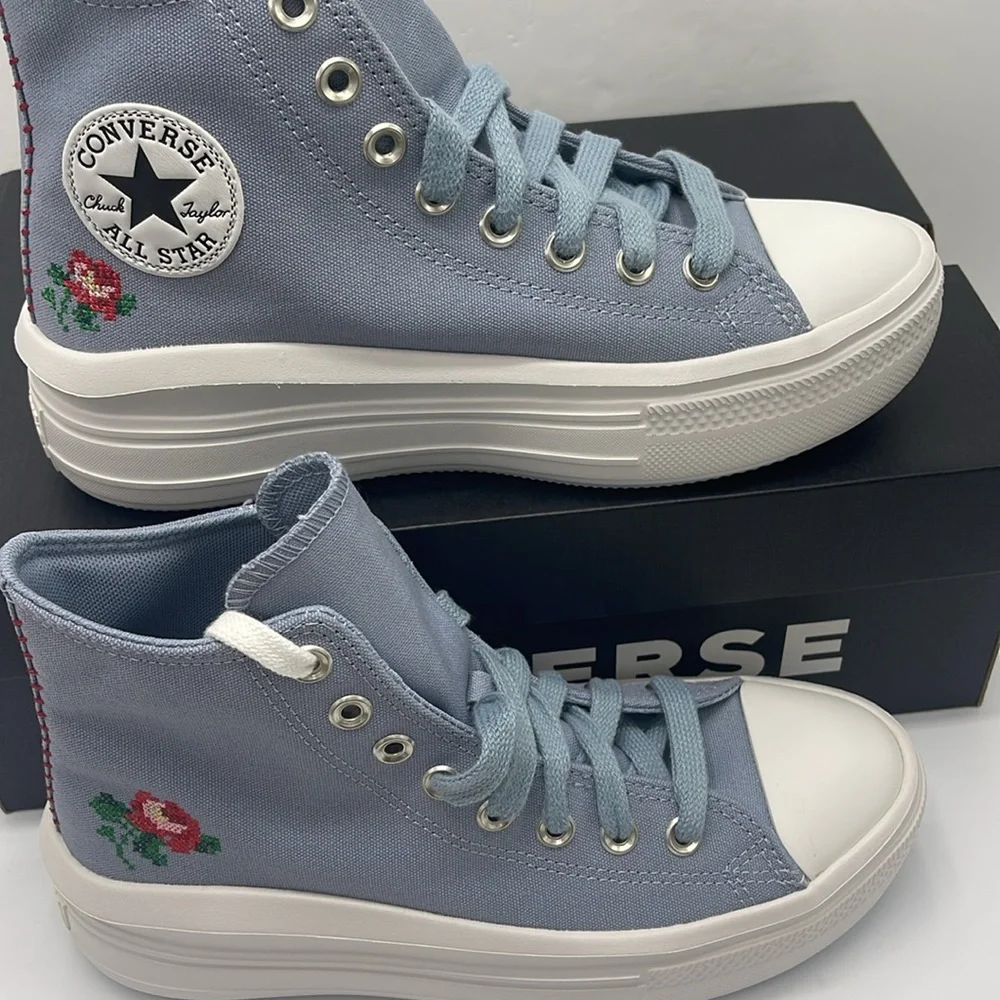 Converse WMNS High-Top Platform Sneakers A12571C CTAS MOVE HI WET STONE/WET STON